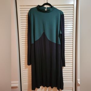 ASOS Size 18 Black and Teal Dress